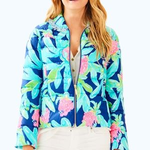 Lilly Pulitzer Carolena Puffer Jacket New! Size S